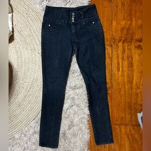 Pasion High-Waisted Dark Blue Skinny Jeans for Women